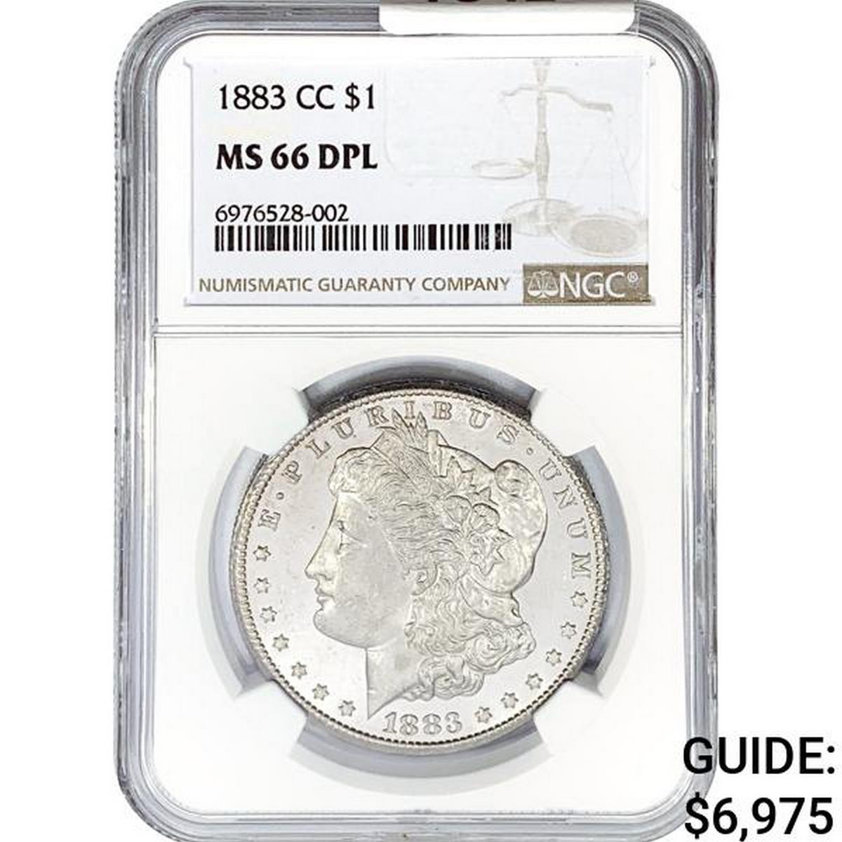 1883-CC Morgan Silver Dollar NGC MS66 DPL