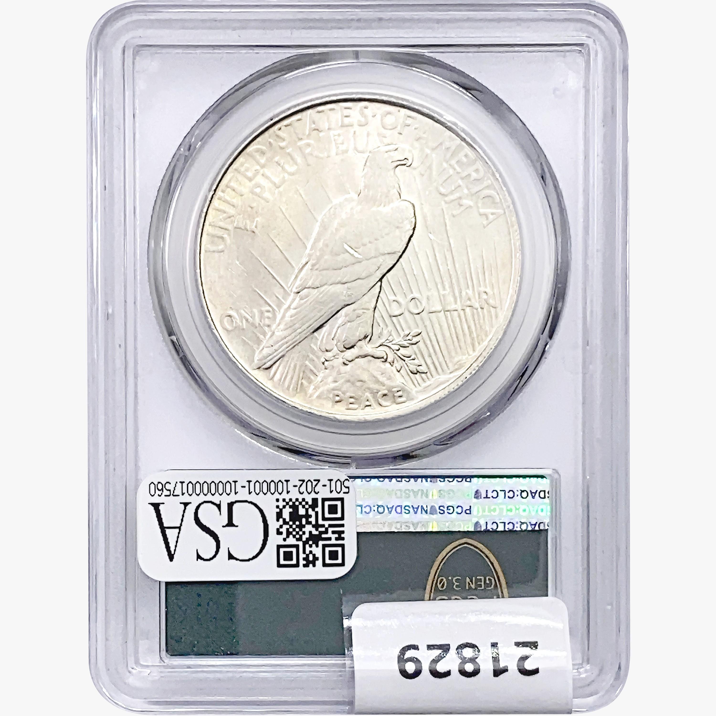 1924 Silver Peace Dollar PCGS MS61