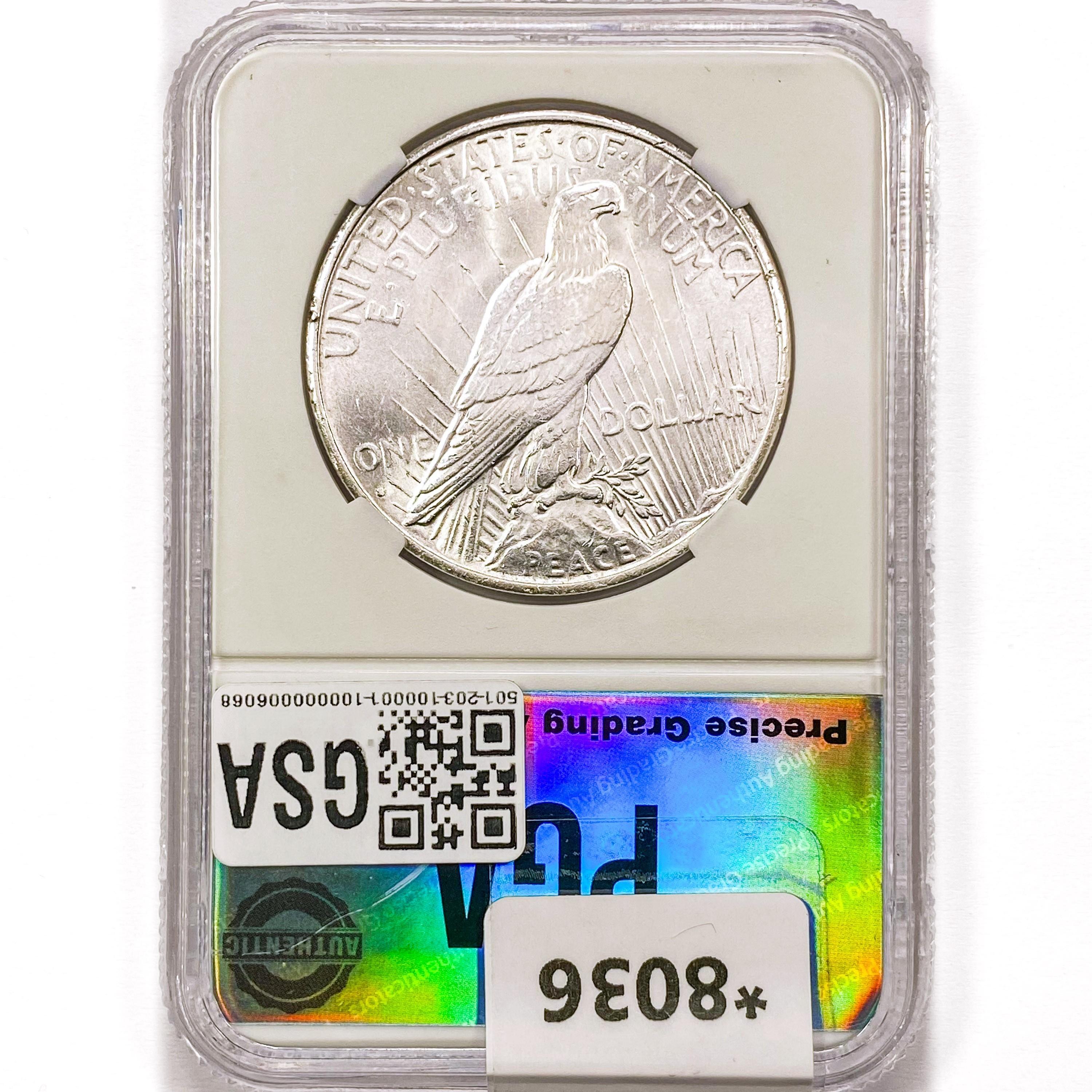 1935-S Silver Peace Dollar PGA MS64