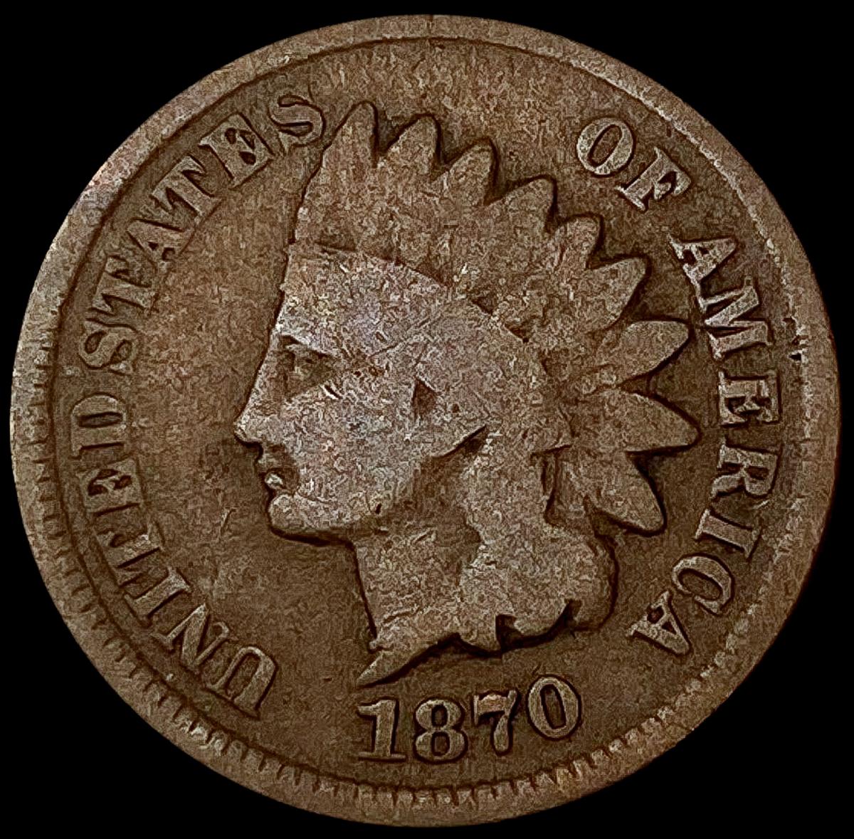 1870 Indian Head Cent NICELY CIRCULATED