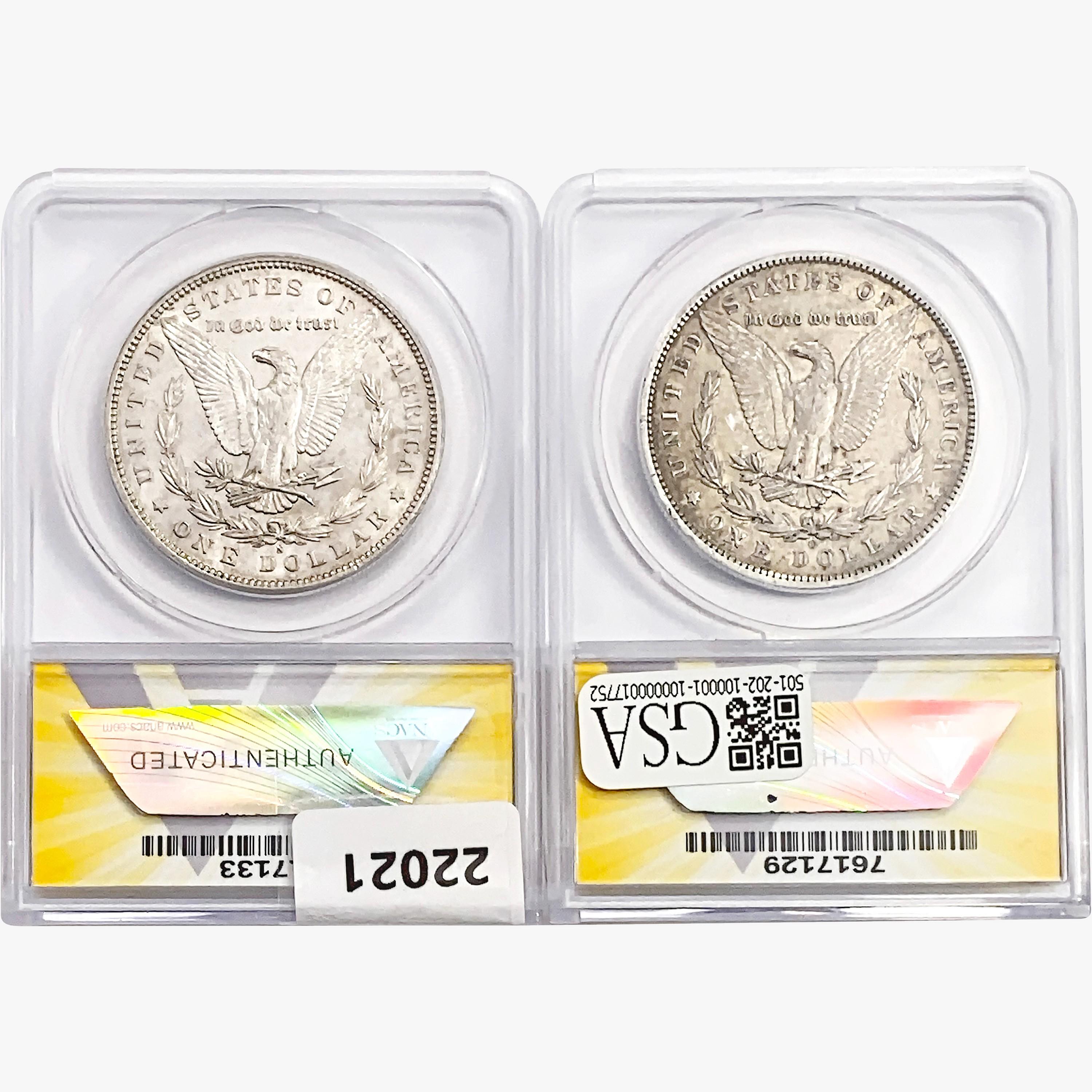 1897 [2] Morgan Silver Dollar ANACS AU50/58