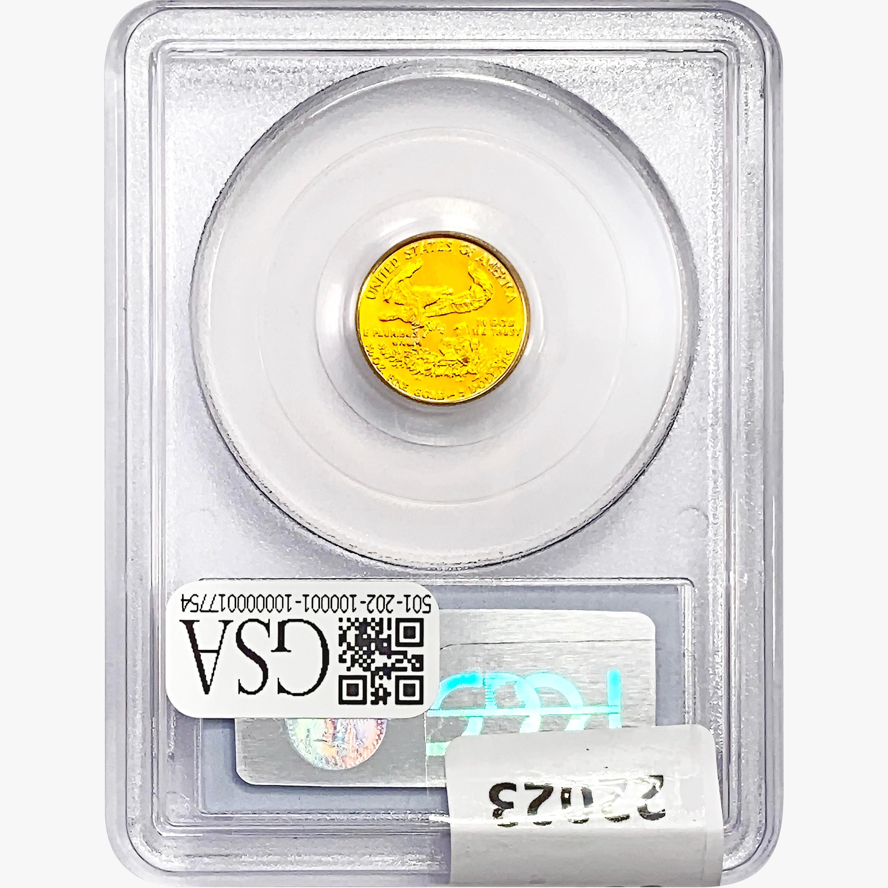 1993 $5 1/10oz. Gold Eagle PCGS MS69