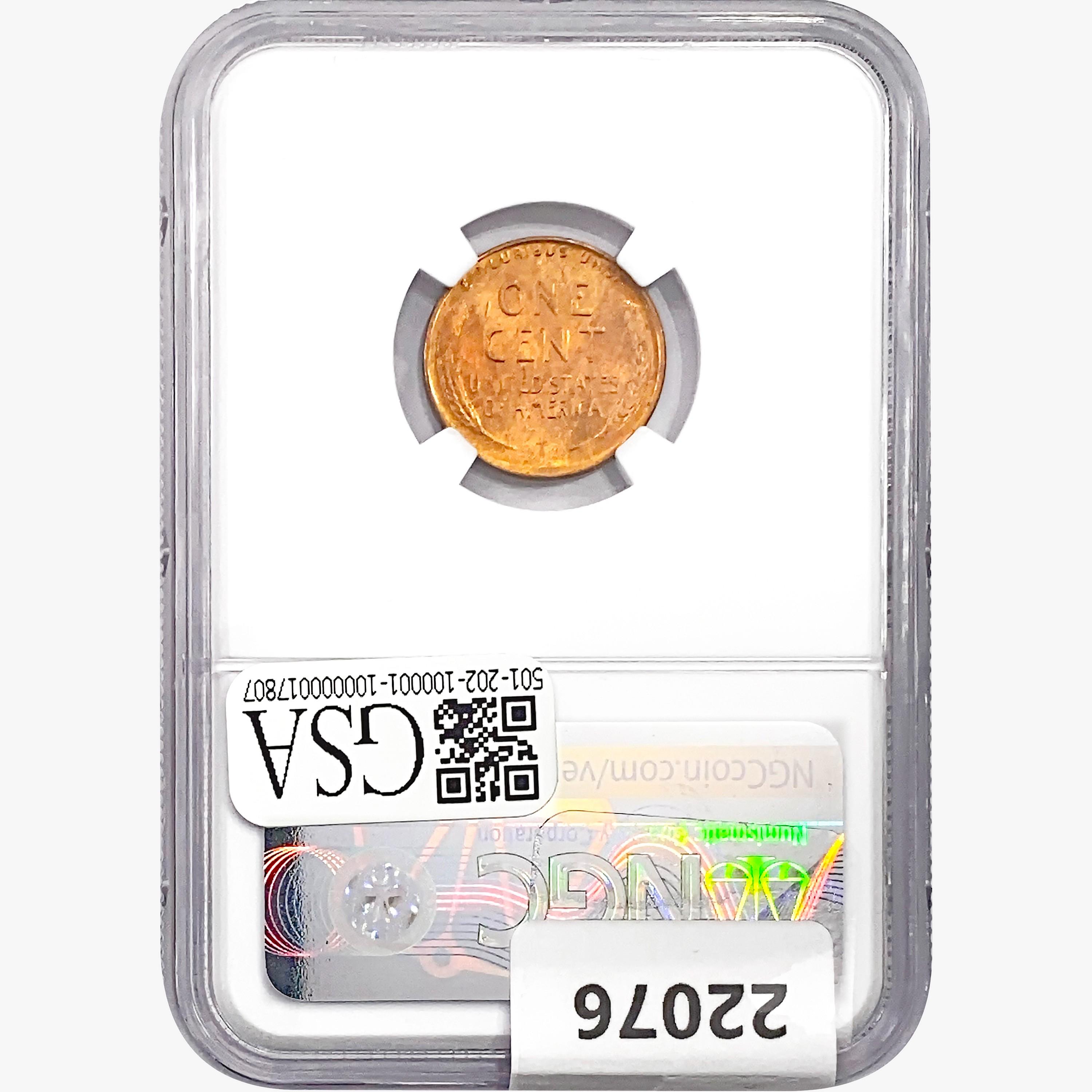 1945-S Wheat Cent NGC MS67 RD