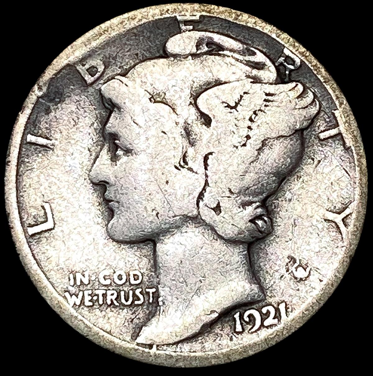 1921-D Mercury Dime NICELY CIRCULATED