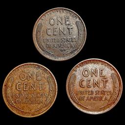 [3] Wheat Cents [1917-D, 1918-D, 1919-D] HIGH GRAD