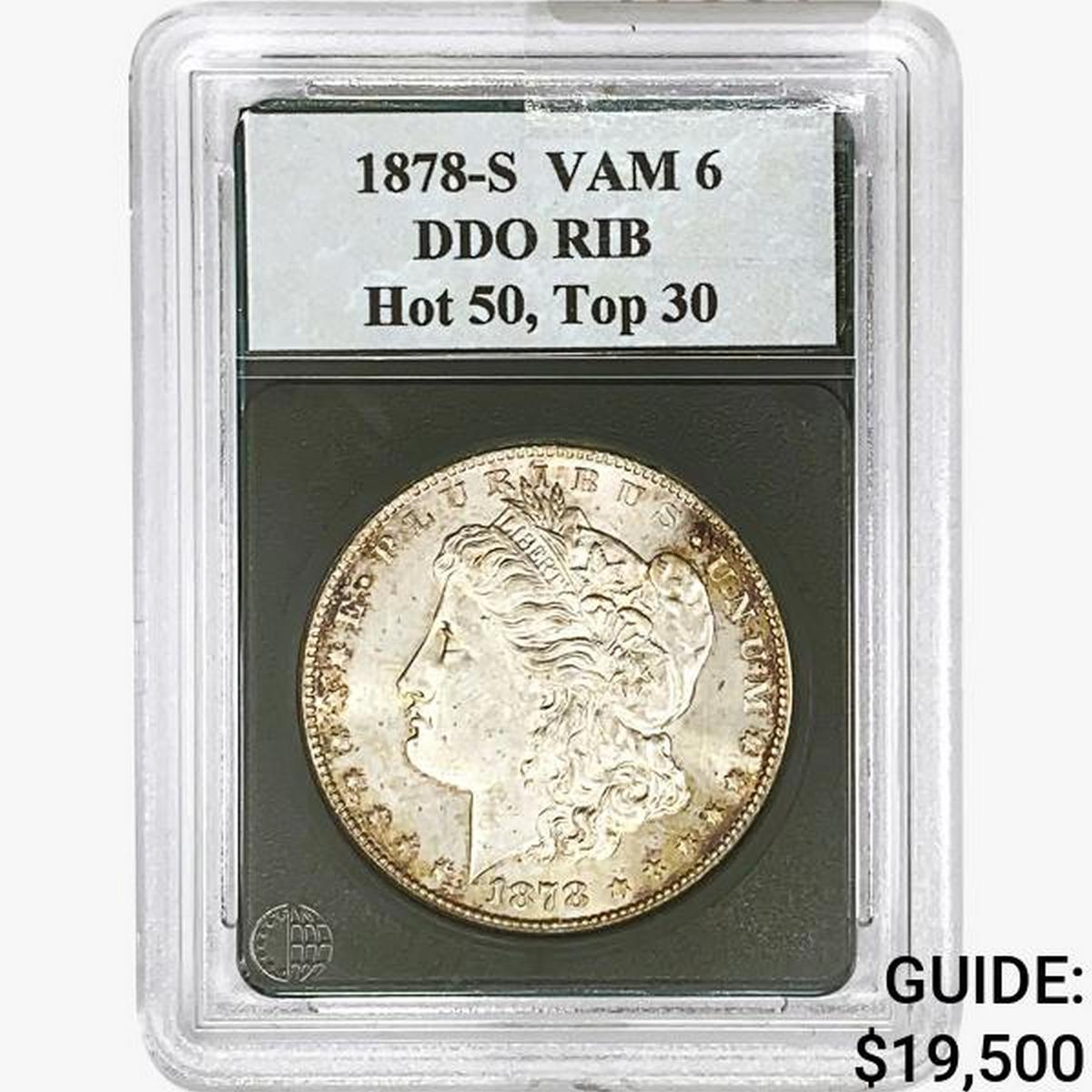 1878-S Morgan Silver Dollar GG  DDO RIB VAM-6