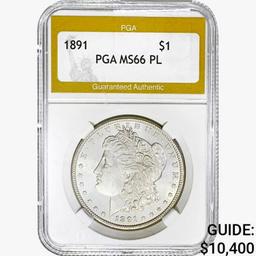 1891 Morgan Silver Dollar PGA MS66 PL