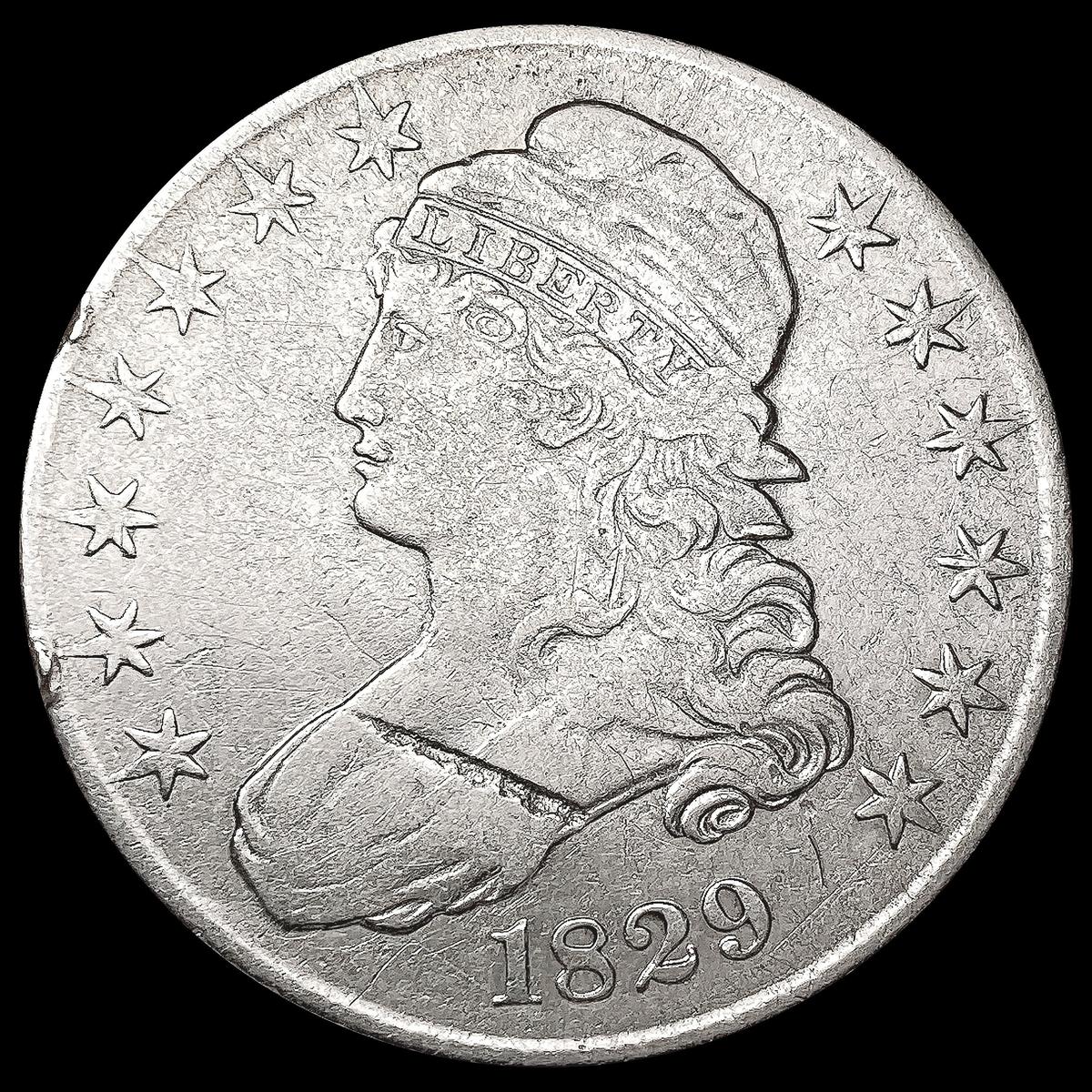 1829 Capped Bust Half Dollar NEARLY UNCIRCULATED