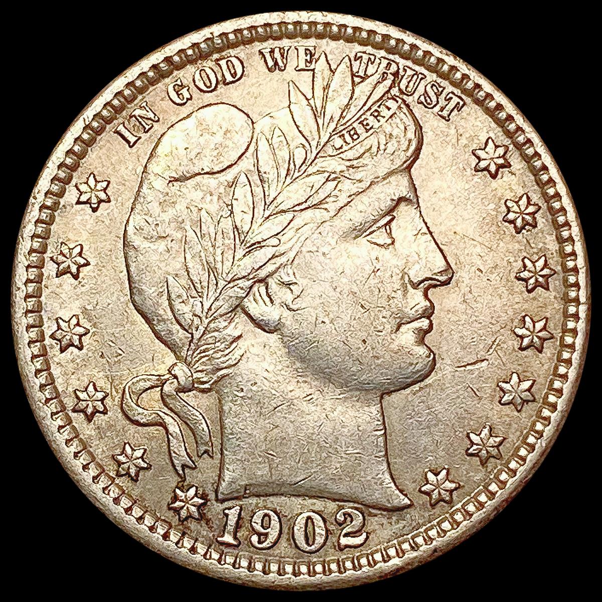 1902 Barber Quarter CHOICE AU