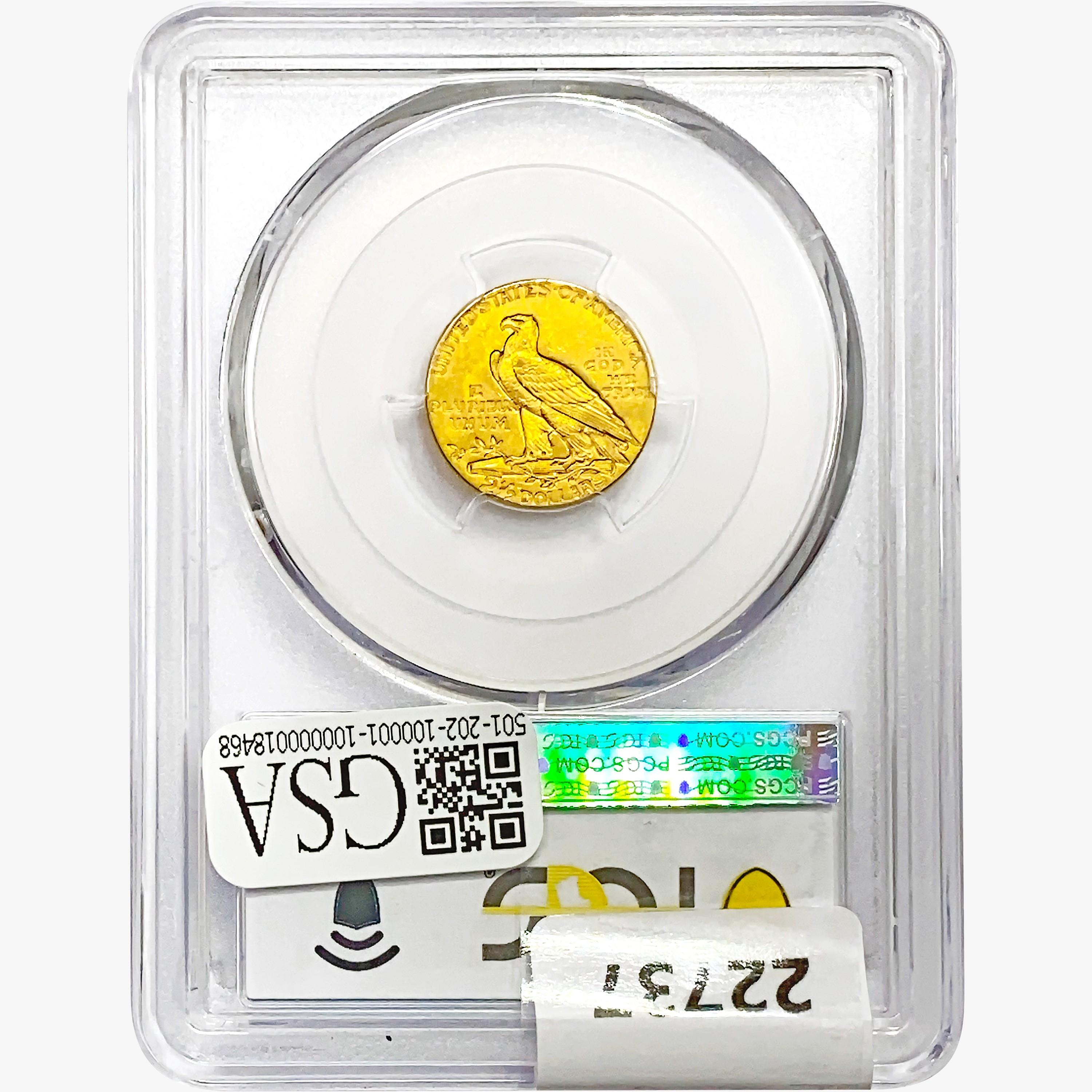 1927 $2.50 Gold Quarter Eagle PCGS MS63