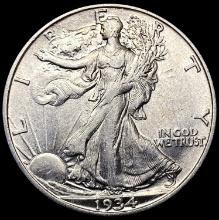 1934-S Walking Liberty Half Dollar CLOSELY UNCIRCU