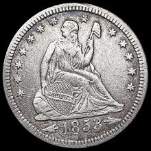 1853-O Seated Liberty Quarter NEARLY UNCIRCULATED