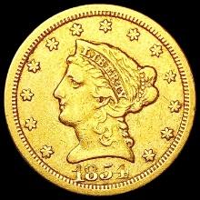 1854-O $2.50 Gold Quarter Eagle LIGHTLY CIRCULATED