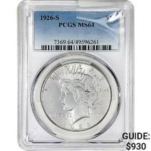 1926-S Silver Peace Dollar PCGS MS64