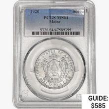 1920 Maine Half Dollar PCGS MS64