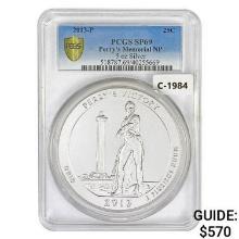 2013-P 25C ATB US 5oz Silver Perry's Memorial PCGS