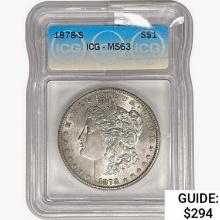 1878-S Morgan Silver Dollar ICG MS63