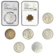 1889-1925 [8] 1 1C, 6 $1, 1 Silver Bullion