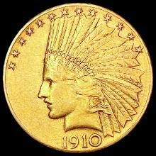 1910-D $10 Gold Eagle CLOSELY UNCIRCULATED