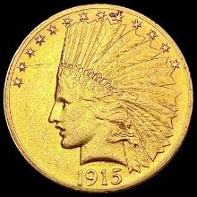 1915 $10 Gold Eagle CLOSELY UNCIRCULATED