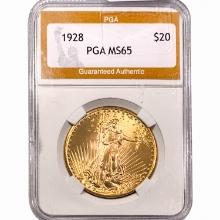 1928 $20 Gold Double Eagle PGA MS65