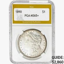 1890 Morgan Silver Dollar PGA MS65+