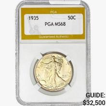 1935 Walking Liberty Half Dollar PGA MS68