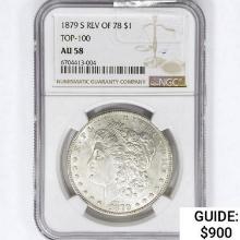 1879-S Morgan Silver Dollar NGC AU58 Rev 78