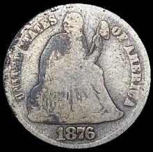 1876-CC Seated Liberty Dime NICELY CIRCULATED