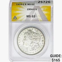 1904-O Morgan Silver Dollar ANACS MS62