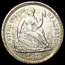 1873-S Seated Liberty Half Dime CLOSELY UNCIRCULAT