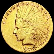 1909-D $10 Gold Eagle CLOSELY UNCIRCULATED