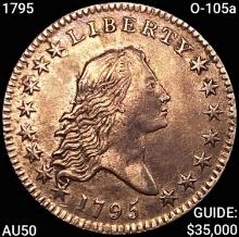 1795 O-105a Flowing Hair Half Dollar CLOSELY UNCIRCULATED