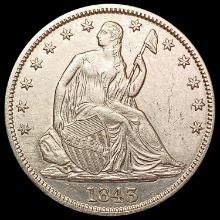 1843 Seated Liberty Half Dollar CLOSELY UNCIRCULATED