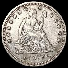 1873 Arrows Seated Liberty Quarter CLOSELY UNCIRCULATED