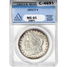 1902-O Morgan Silver Dollar ANACS MS65 DMPL
