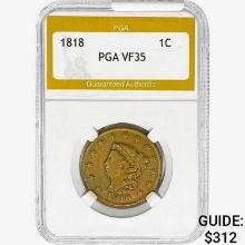 1818 Coronet Head Large Cent PGA VF35