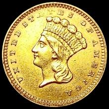 1862 Rare Gold Dollar CHOICE AU