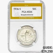 1936-S Sesquicentennial Half Dollar PGA MS66