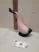 Vintage Mid-Century Pink Black Goose