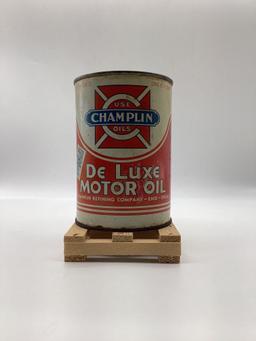 Champlin Quart Oil Can w/ Double 30 Cent Pricer