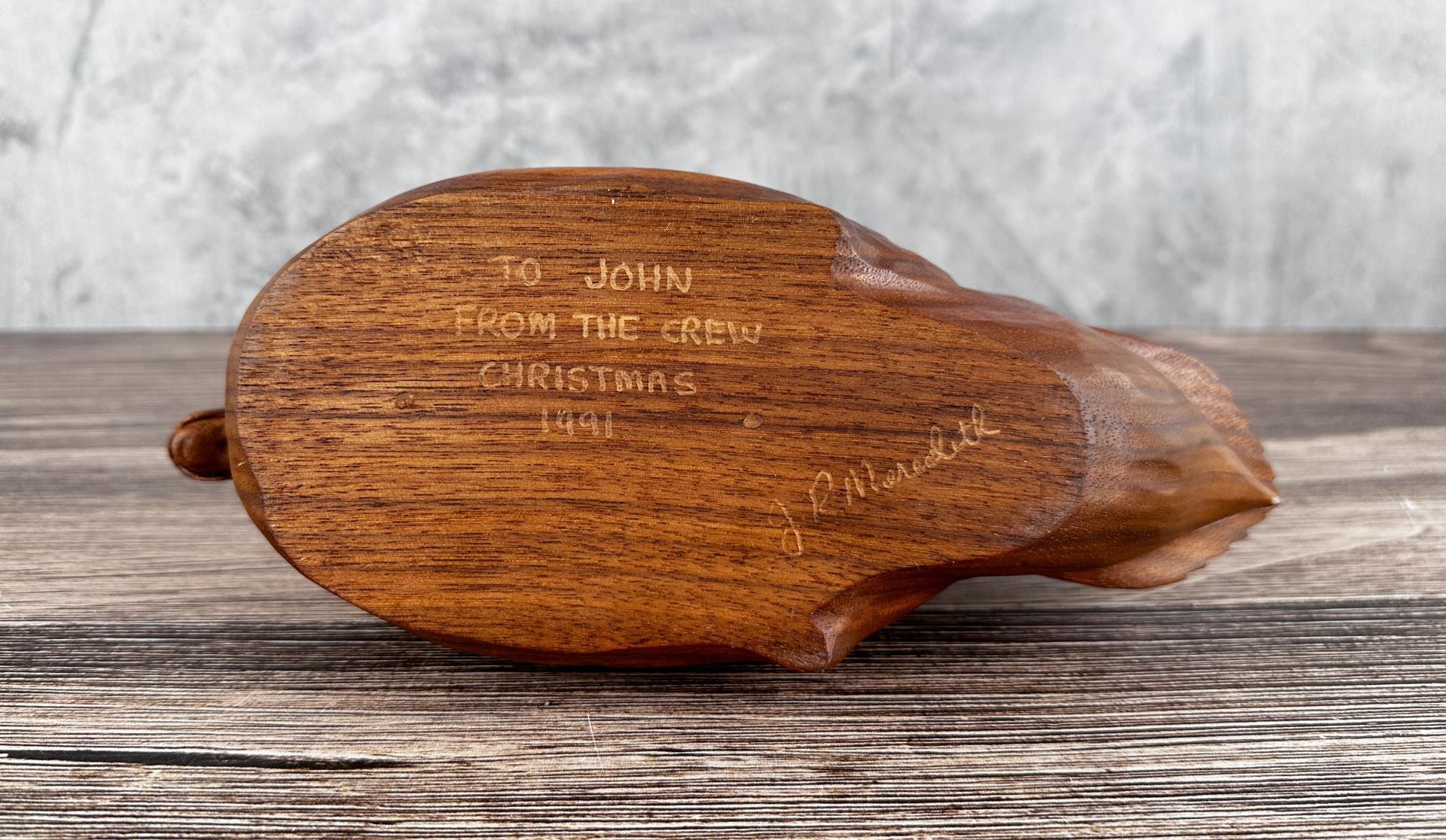 John Meredith Carved Wood Duck Decoy