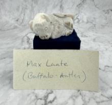 Max Laate Carved Antler Zuni Buffalo Fetish