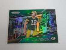 2018 PANINI PRIZM AARON RODGERS HYPE GREEN PRIZM PACKERS
