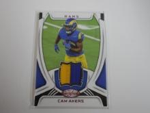 2021 PANINI CERTIFIED CAM AKERS PLAYER WORN PATCH CARD #D 10/99 RAMS