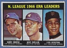 1967 Topps #234 ERA Leaders Sandy Koufax Juan Marichal