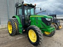 2018 John Deere 6110M Cab Tractor with Only 682 One Owner Hours