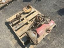 Dayton Electric 1/2 Ton Chain Fall With Trolley & Extra Parts