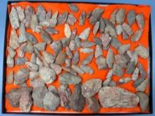 Lot of Quartzite Points, Blades, Arrowheads, Longest is 4 1/2", "Salem Quartzite", NJ