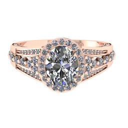 2.24 Ctw SI2/I1 Diamond 14K Rose Gold Engagement Ring